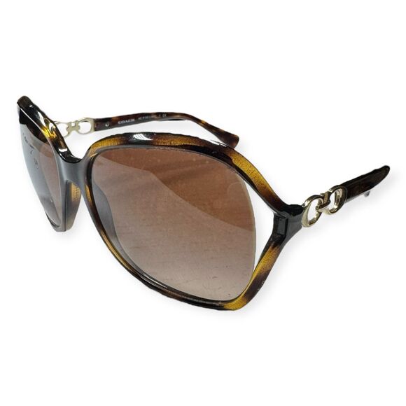 Coach HC 8145‎ Sunglasses Dark Tortoise Shell Frames Oversized Shades - Picture 1 of 8